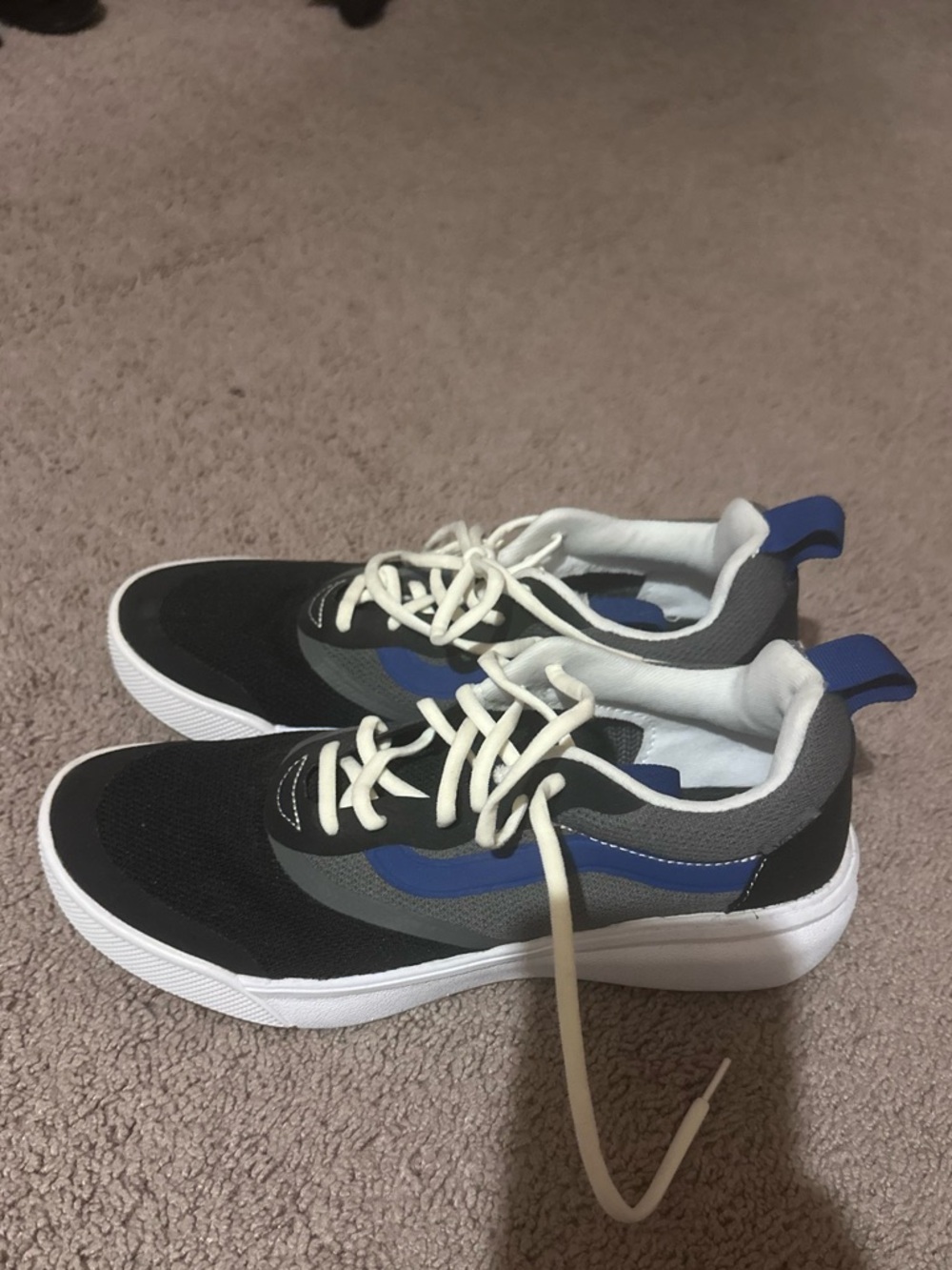 Vans Men's Black, Gray & Blue Low-Top Sneakers